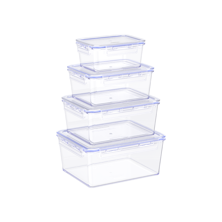 4-Pcs. Set of Food Storage Containers with Lids 