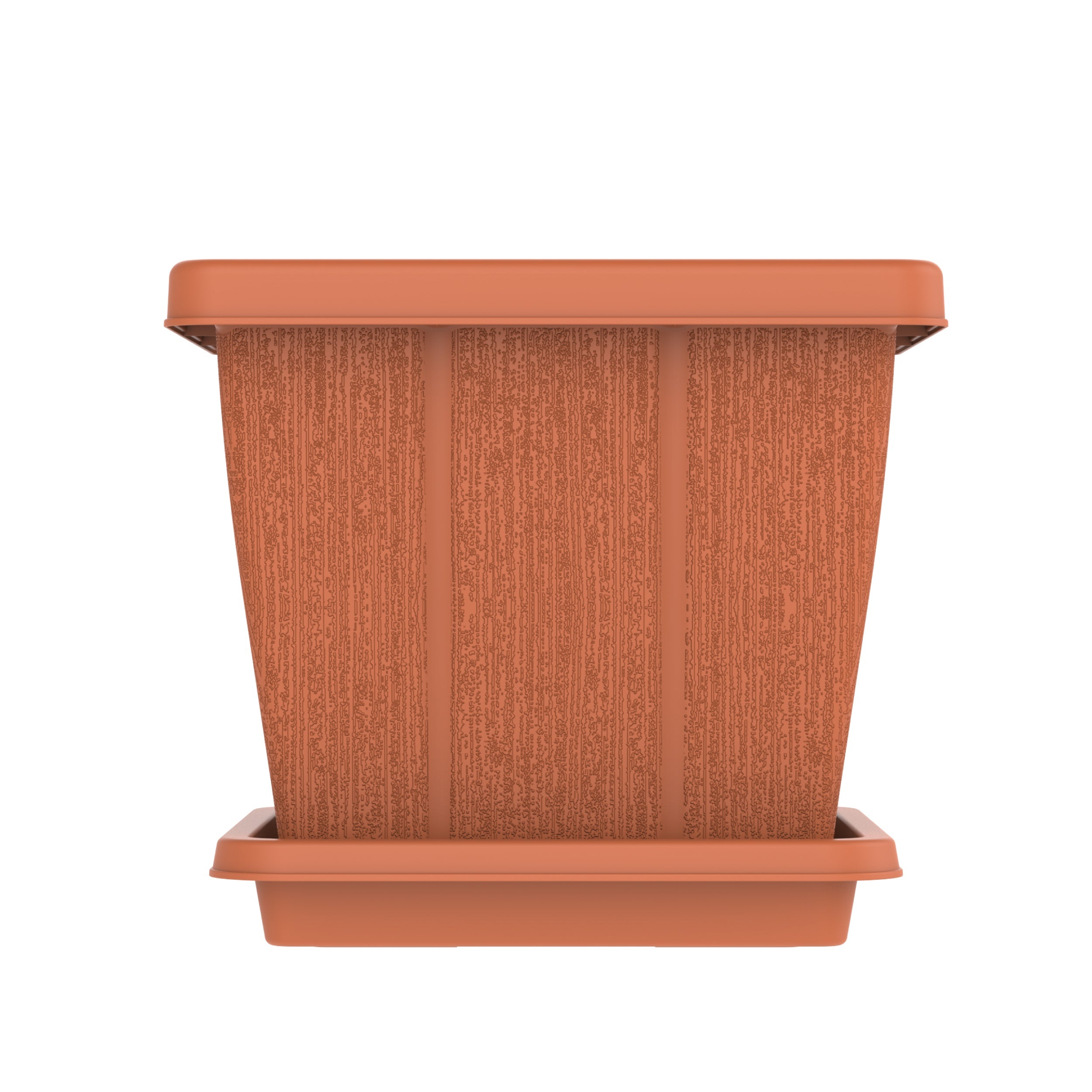 30L Cedargrain Square Planter with Tray - Cosmoplast Kuwait